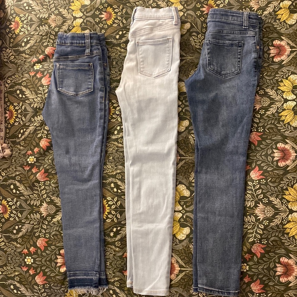 3 pairs Girls skinny jeans size 10